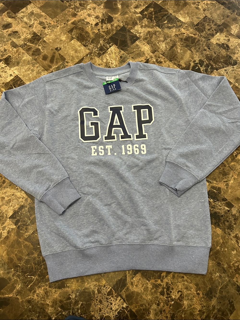 NWT 🆕 GAP Crewneck Sweatshirt with 'GAP' Logo 14-16 years